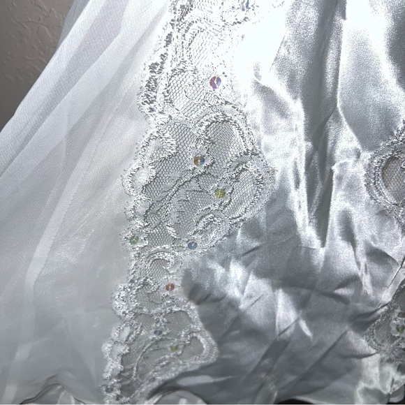 Cinema Etoile BNWT Vintage Satin Semi Sheer Baby Doll Thong Matching Set Small - Picture 3 of 15